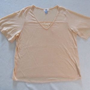 Old Navy Women Top M Orange Short Sleeves